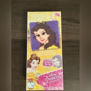 Dimensions Disney Princess Belle Latch Hook Craft Kit for Kids, 12'' x 12'' NWOT